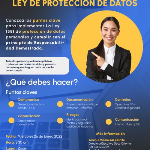 Charla LEY DE PROTECCIÓN DE DATOS GRATUITA