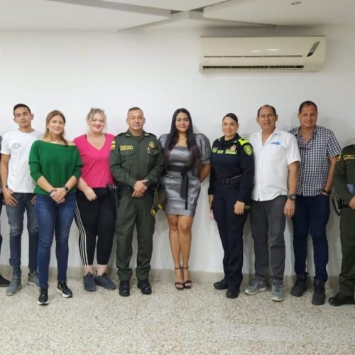 Directora Ejecutiva Karen Lucía Beleño, organizó reunión de seguridad de emergencia con el comandante operativo de la policía del Atlántico