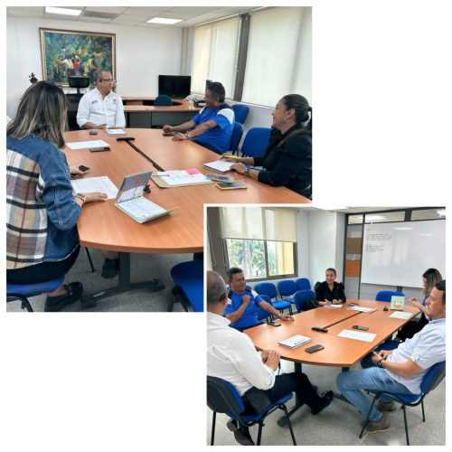 La directora Seccional Oriente Yesenia Villamizar Castillo y el Subsecretario del interior Angel Dario Gutierrez Rueda  se reunen.